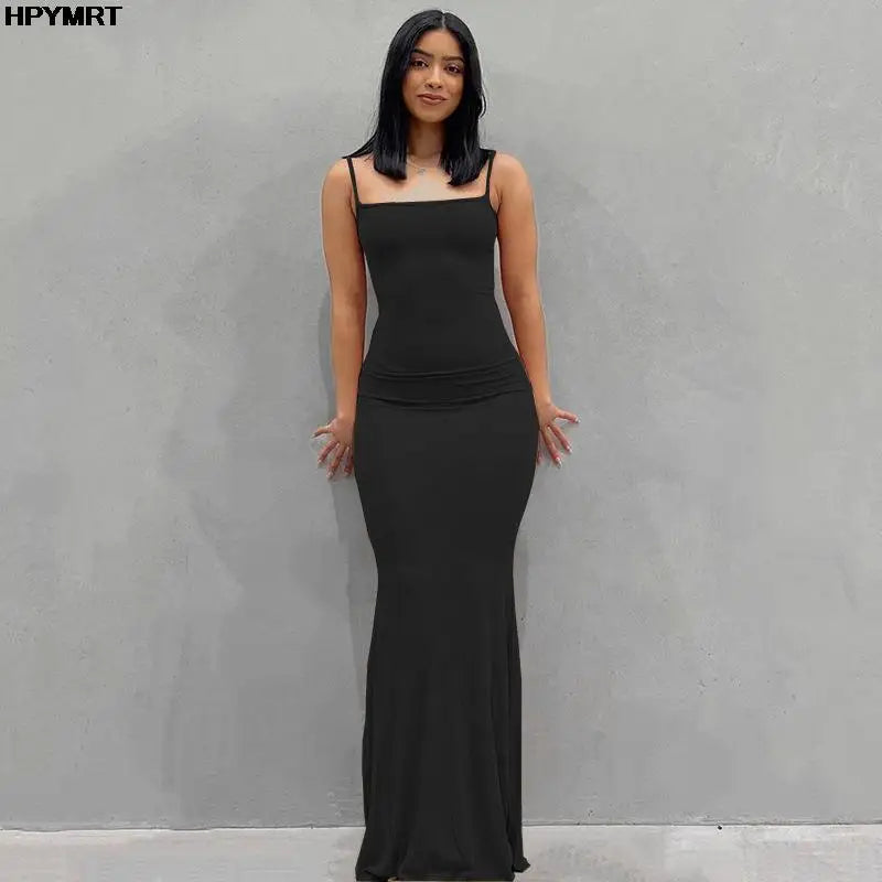 Vestido Slip Satén Midi