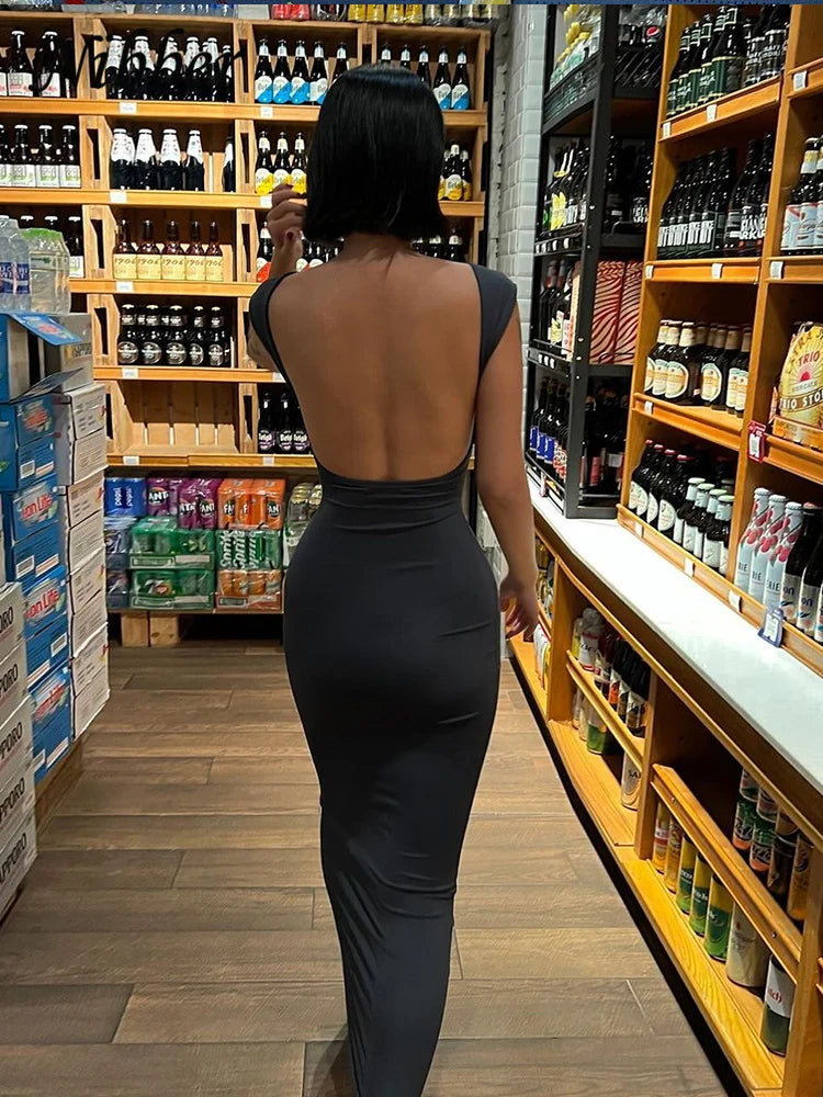 Vestido Maxi Espalda Descubierta