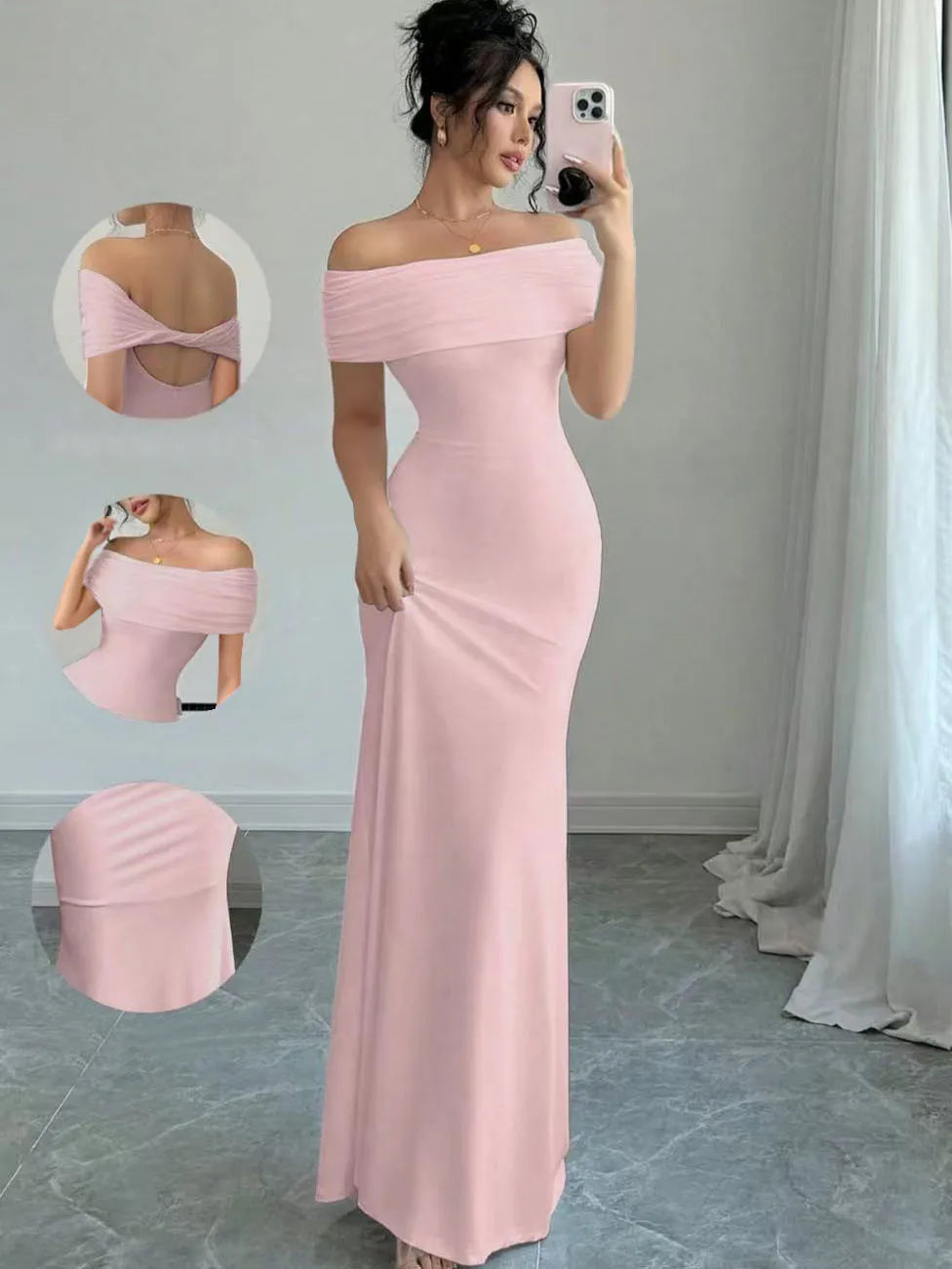 Vestido Bandage Off-Shoulder Cóctel