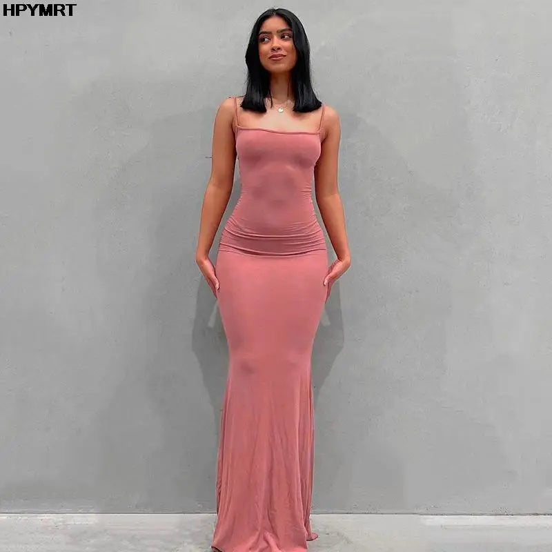 Vestido Slip Satén Midi