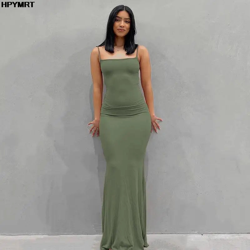 Vestido Slip Satén Midi