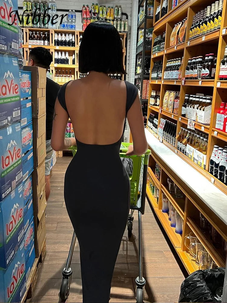 Vestido Maxi Espalda Descubierta