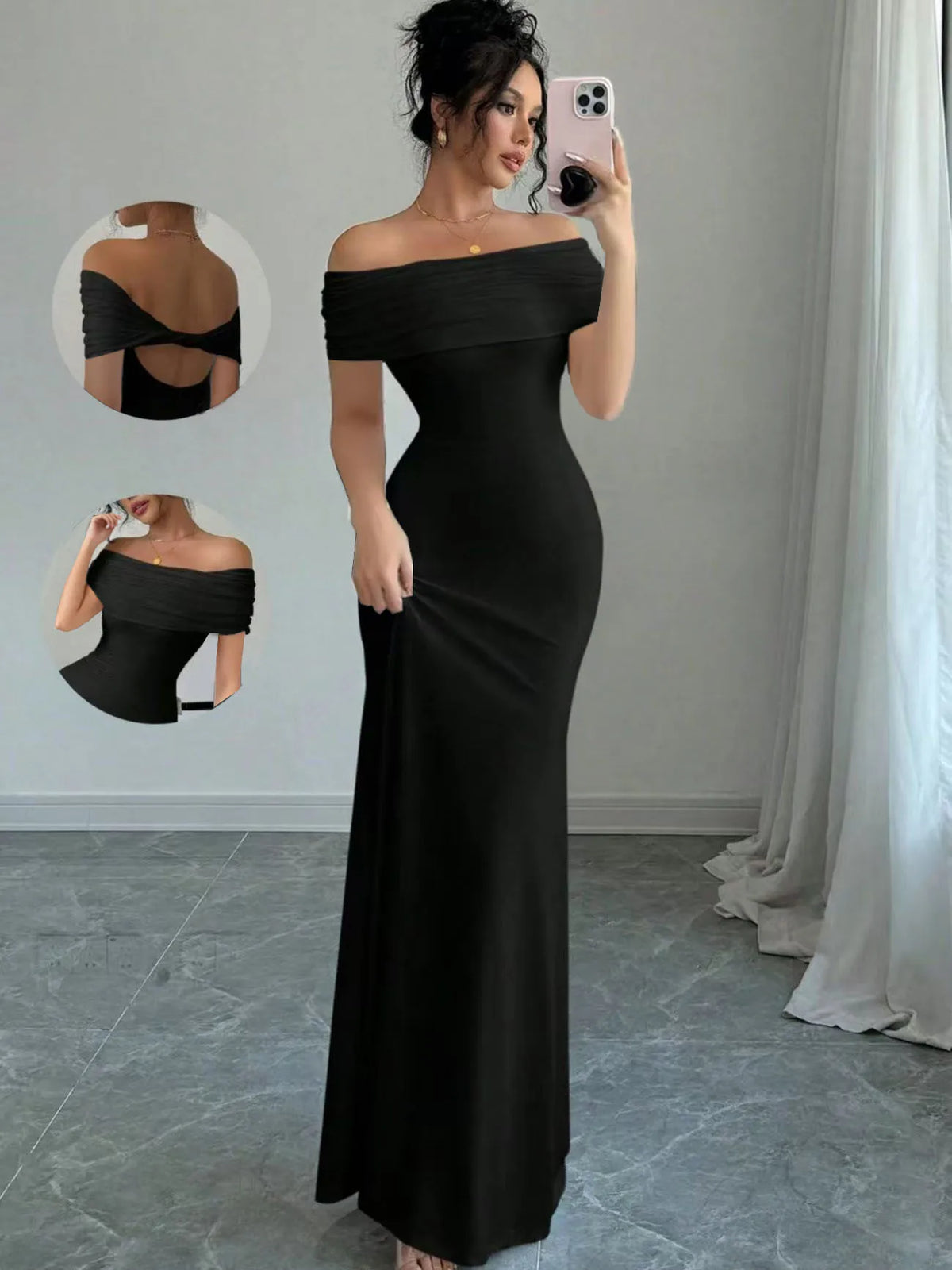 Vestido Bandage Off-Shoulder Cóctel