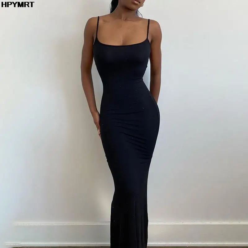 Vestido Slip Satén Midi