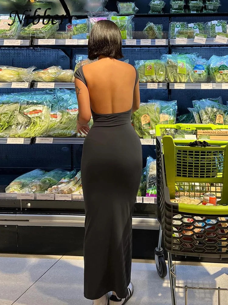 Vestido Maxi Espalda Descubierta