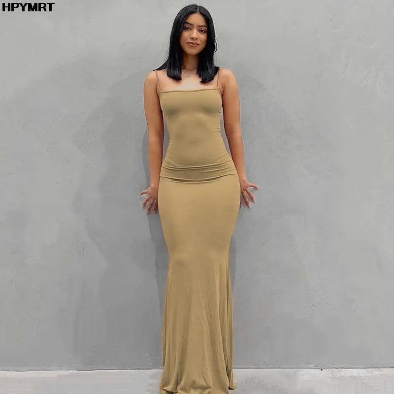Vestido Slip Satén Midi