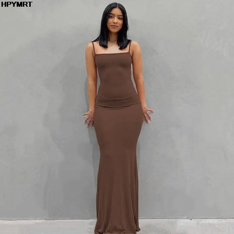Vestido Slip Satén Midi