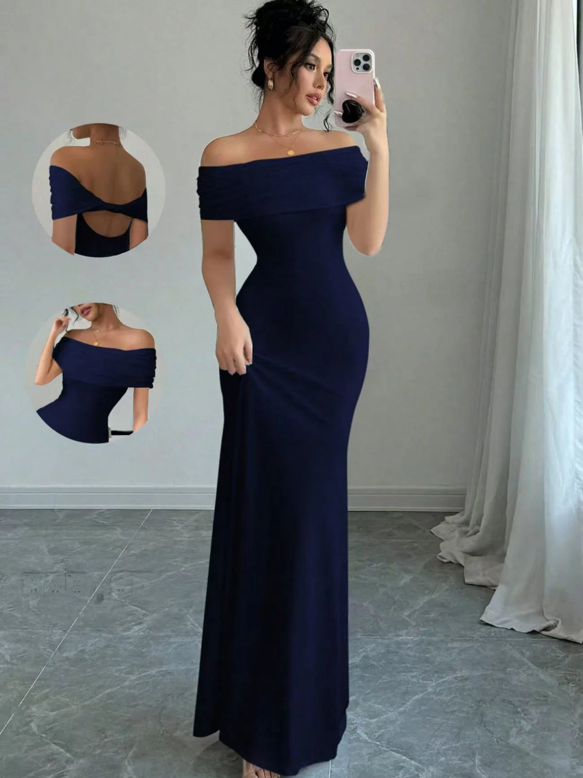 Vestido Bandage Off-Shoulder Cóctel